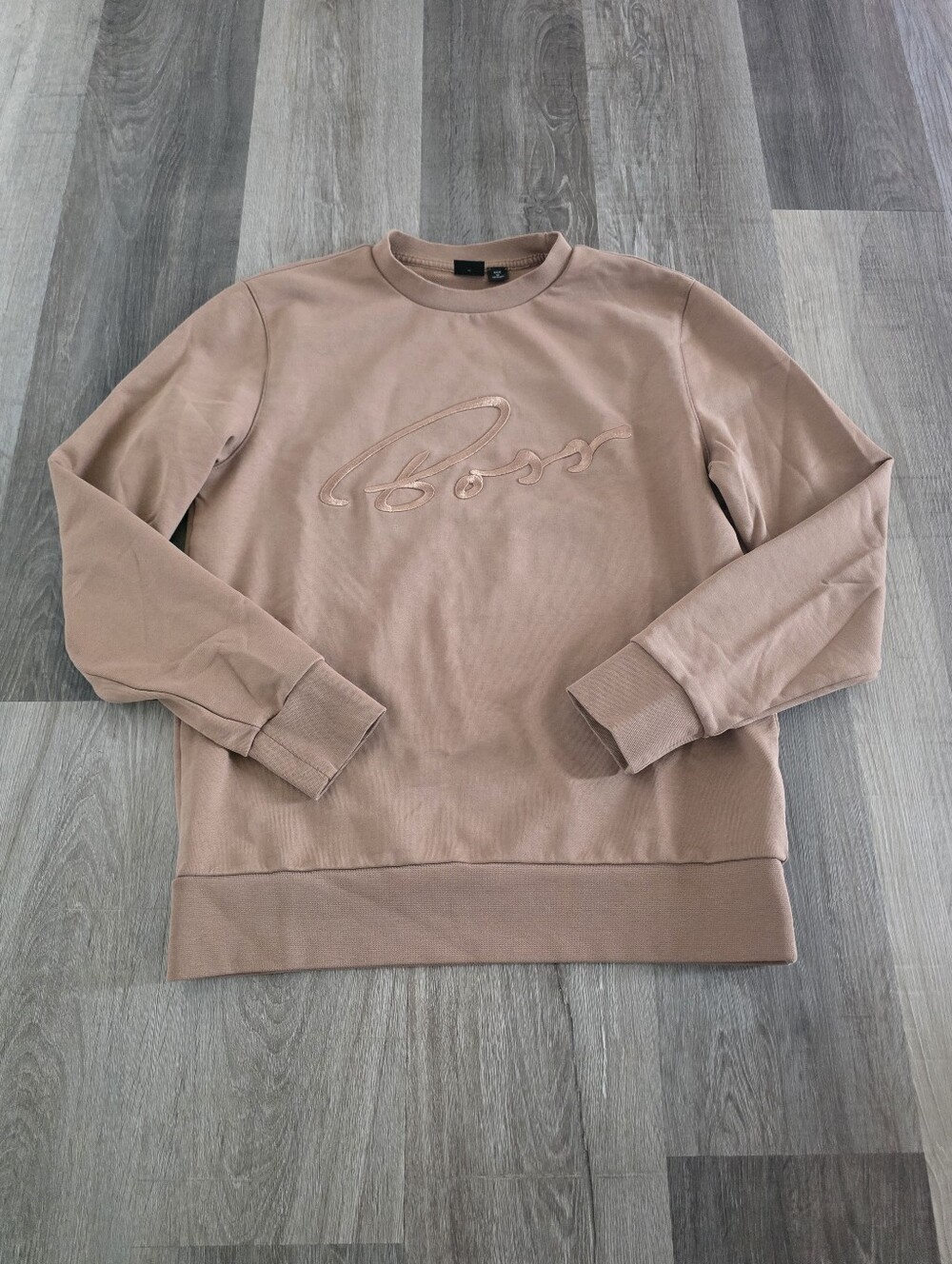 Hugo BossMens Taupe/Pinkish Crewneck Sweatshirt Size M